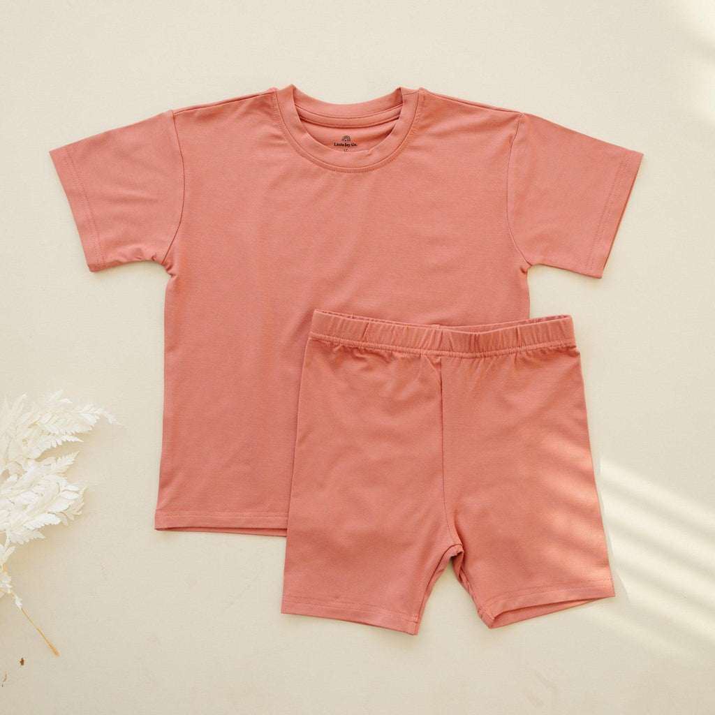 Bamboo Tee & Bike Shorts - sold as separates - Quarter Circle AK Boutique