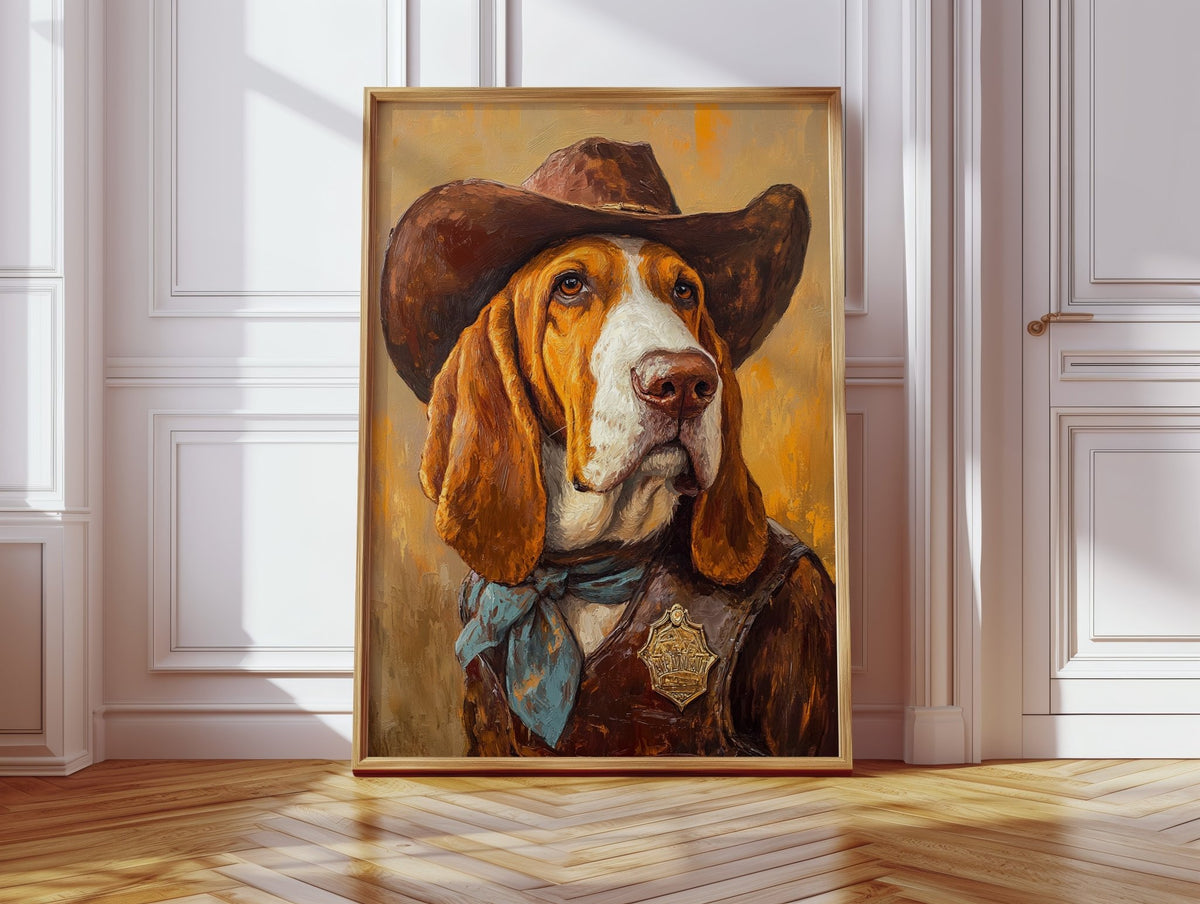 Basset Hound Frontier Sheriff - Quarter Circle AK Boutique