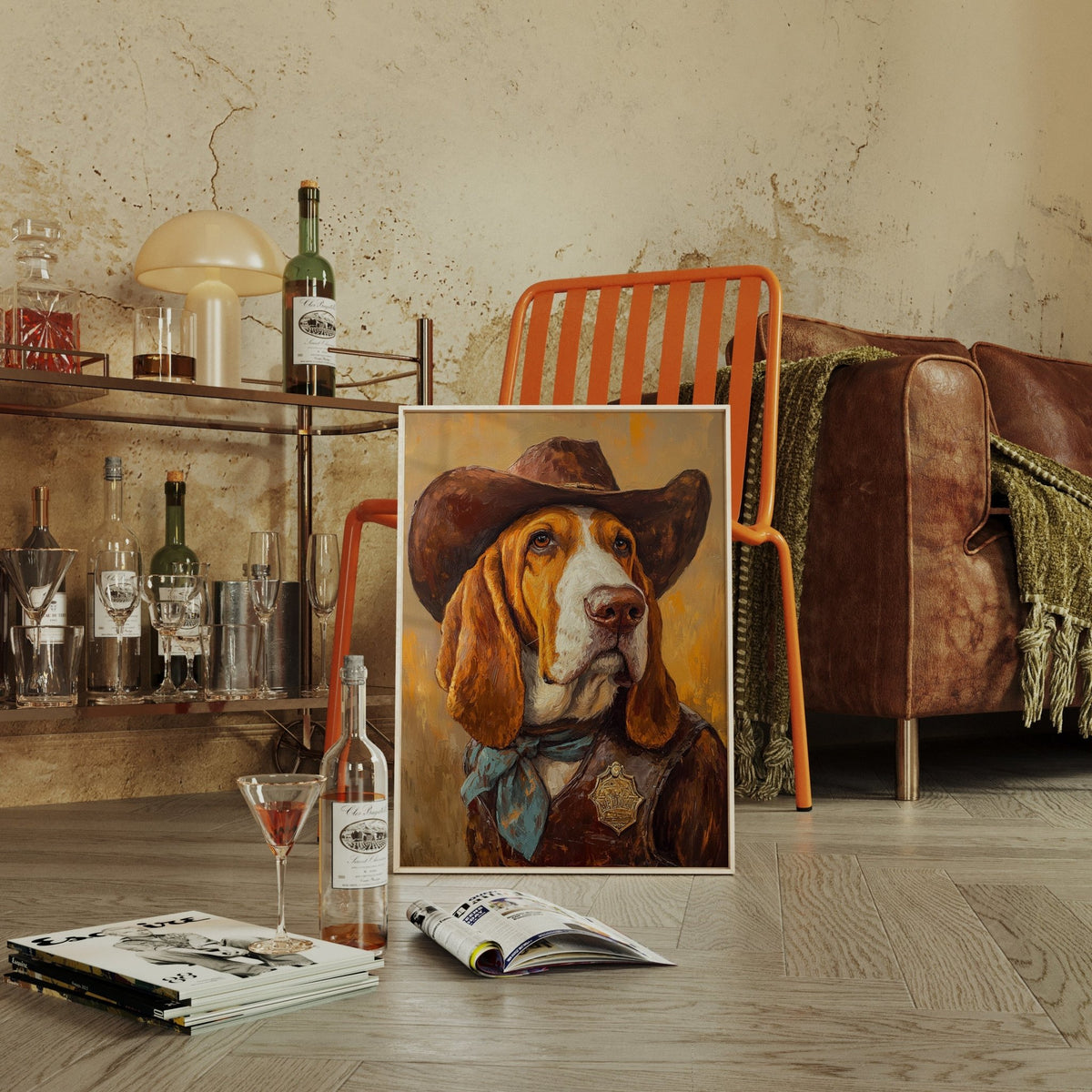 Basset Hound Frontier Sheriff - Quarter Circle AK Boutique