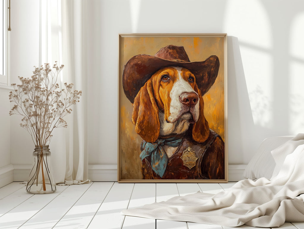 Basset Hound Frontier Sheriff - Quarter Circle AK Boutique