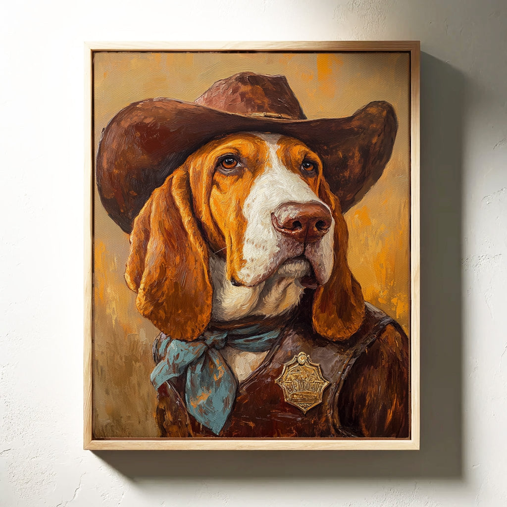 Basset Hound Frontier Sheriff - Quarter Circle AK Boutique