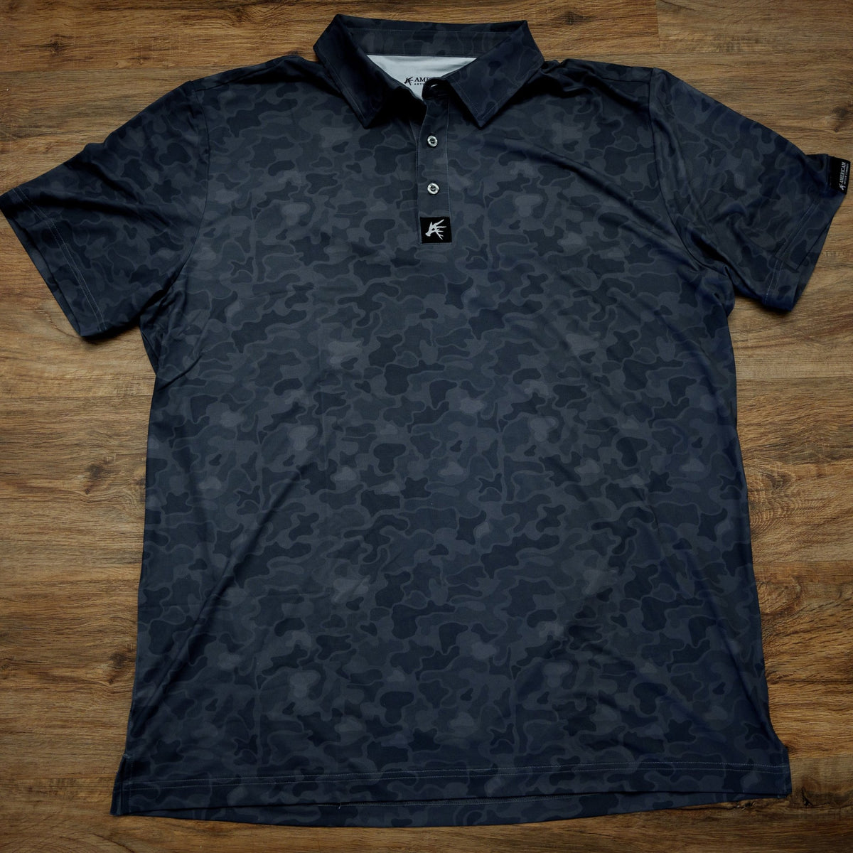 Black Marsh Duck Camo Golf Polo - Quarter Circle AK Boutique