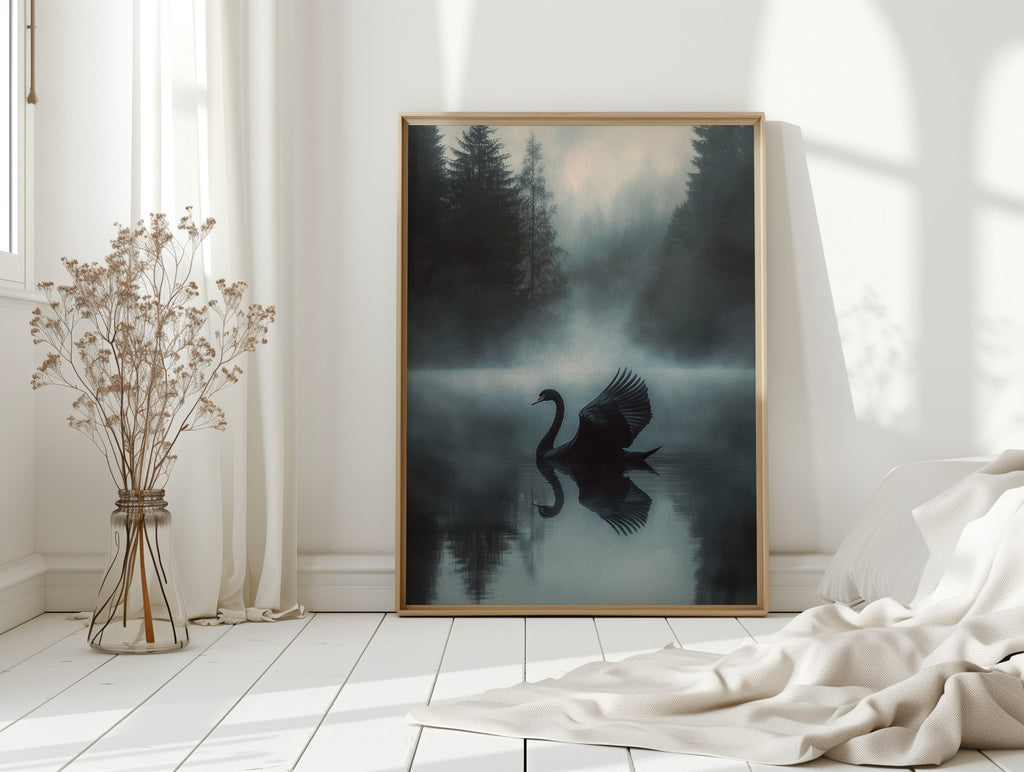 Black Swan in Morning Fog - Quarter Circle AK Boutique