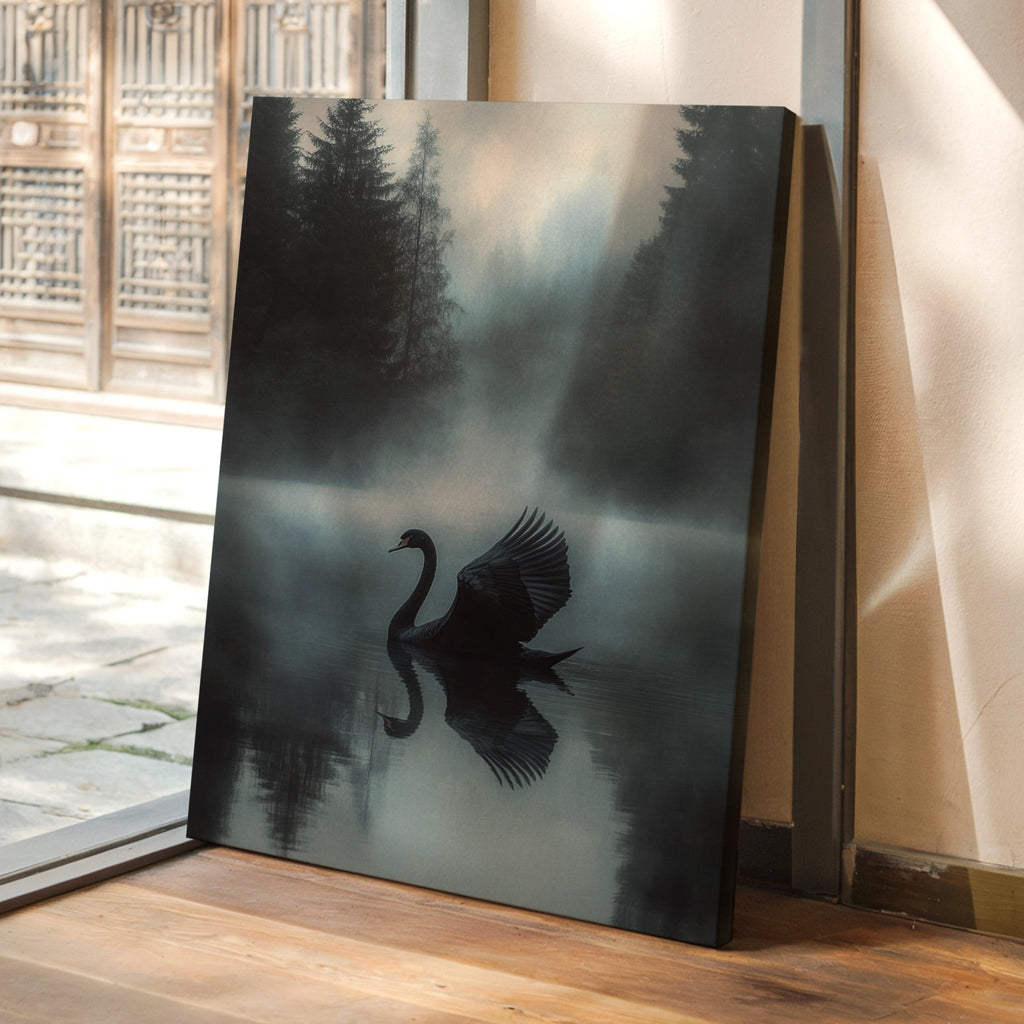 Black Swan in Morning Fog - Quarter Circle AK Boutique