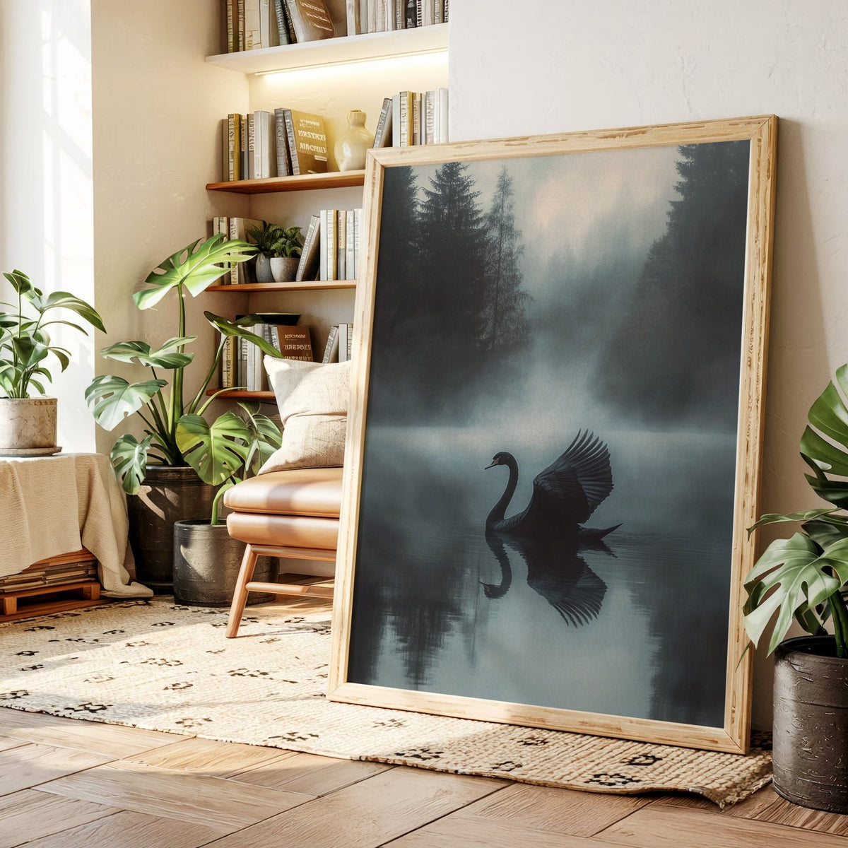Black Swan in Morning Fog - Quarter Circle AK Boutique