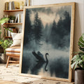 Black Swan in the Forest Mist - Quarter Circle AK Boutique