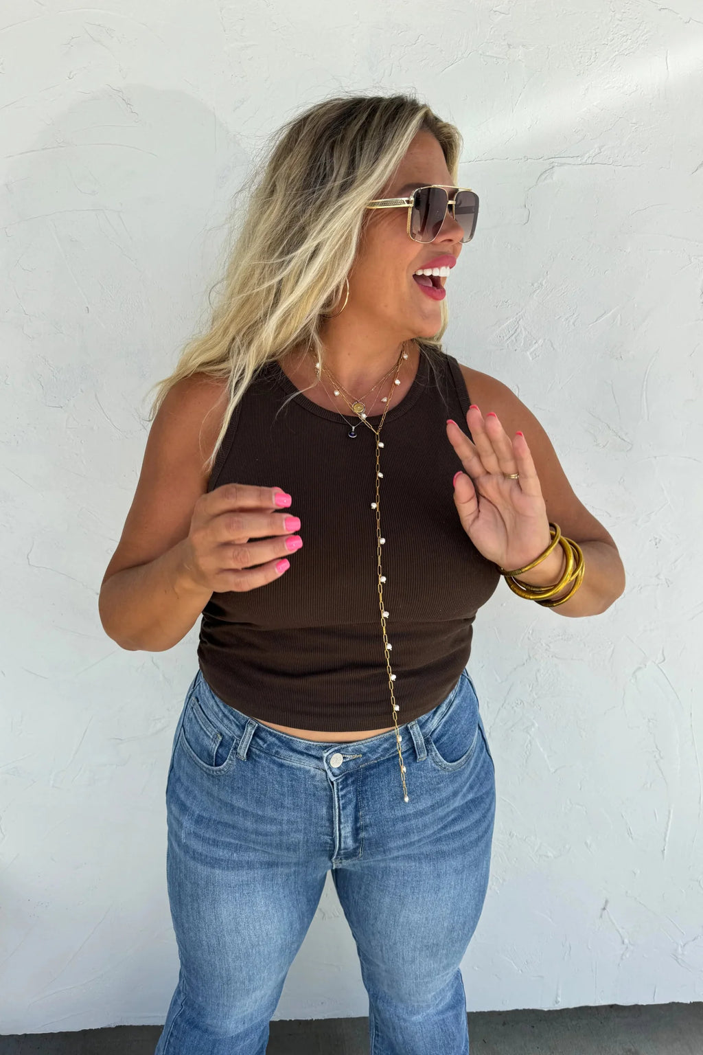 Blakeley "Romi" Medium Wash Tummy Control Panel Western Flare Jeans — Non-Distressed with Raw Shadow Hem (Size 9 and 13 available)