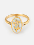 Bloom Again Enamel Ring - Quarter Circle AK Boutique