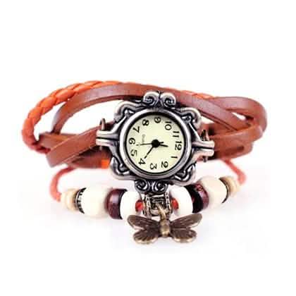Boho Chic Vintage Inspired Handmade Butterfly Watch - Quarter Circle AK Boutique