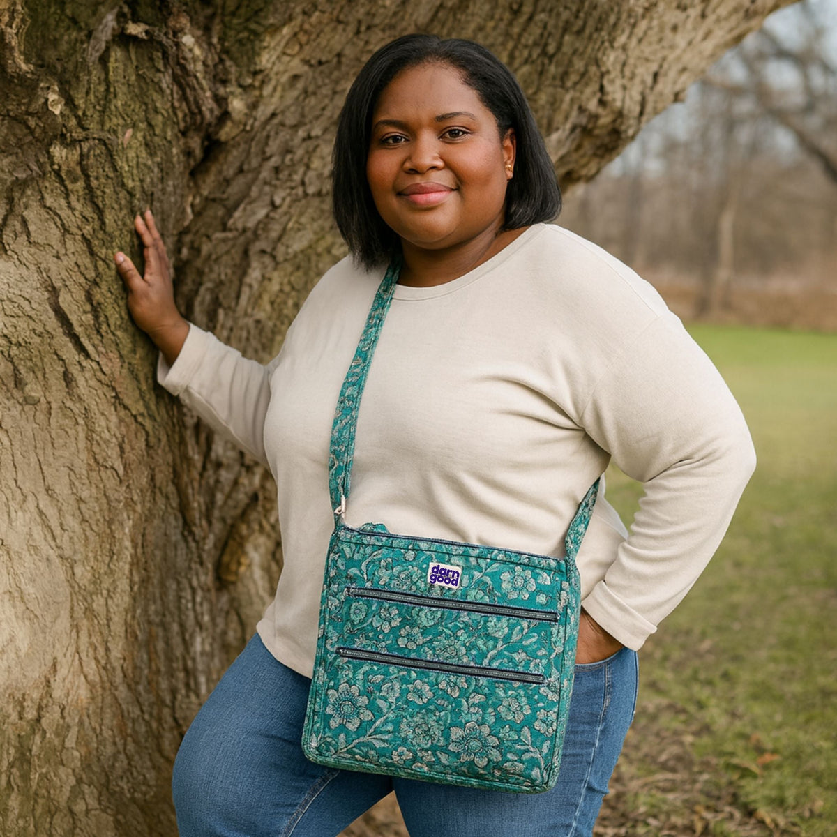 Boho Hippie Crossbody Bag - Quarter Circle AK Boutique