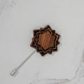 Wood Brooch | Layered Lotus