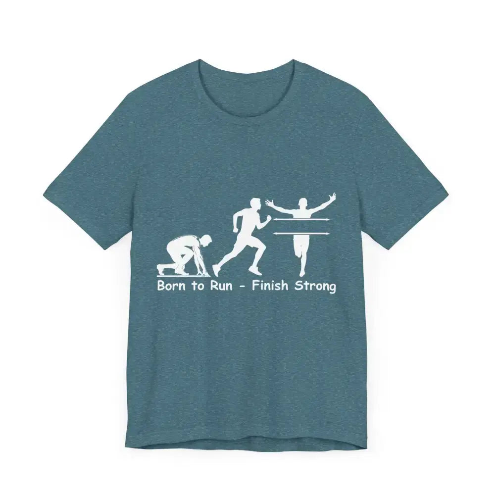 Born to Run Jersey Short Sleeve Shirt, Runner, Track, Fitness Shirt