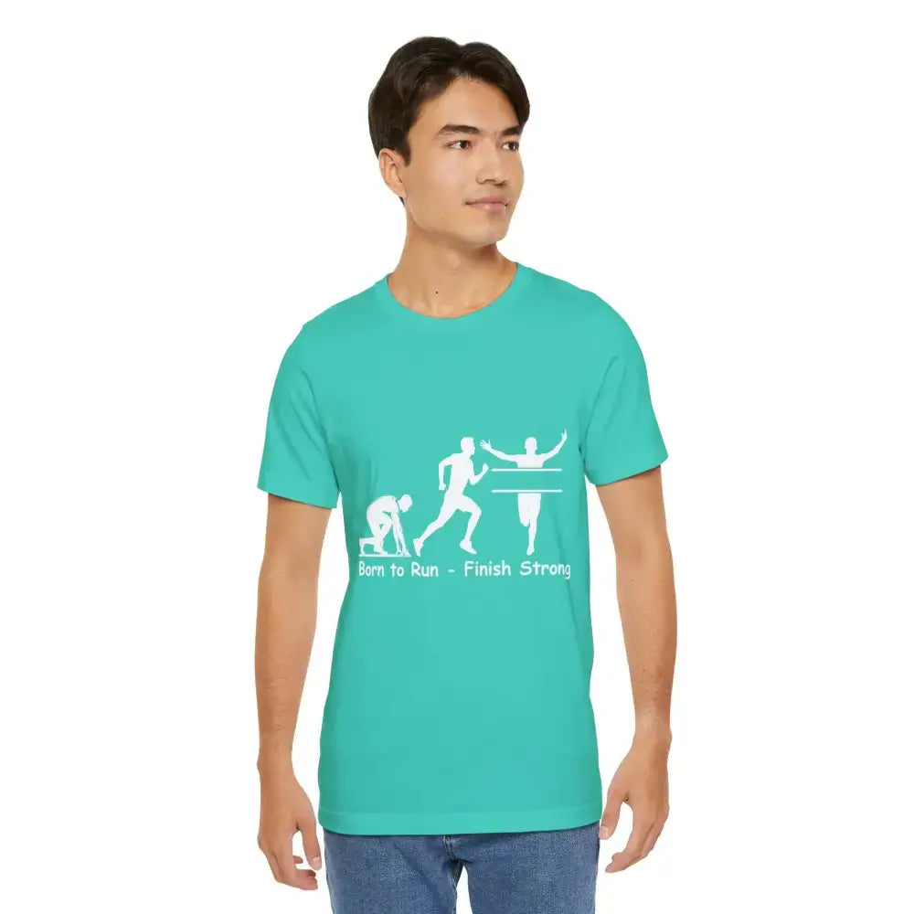 Born to Run Jersey Short Sleeve Shirt, Runner, Track, Fitness Shirt