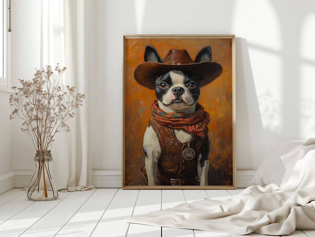 Boston Terrier Cowboy Deputy - Quarter Circle AK Boutique