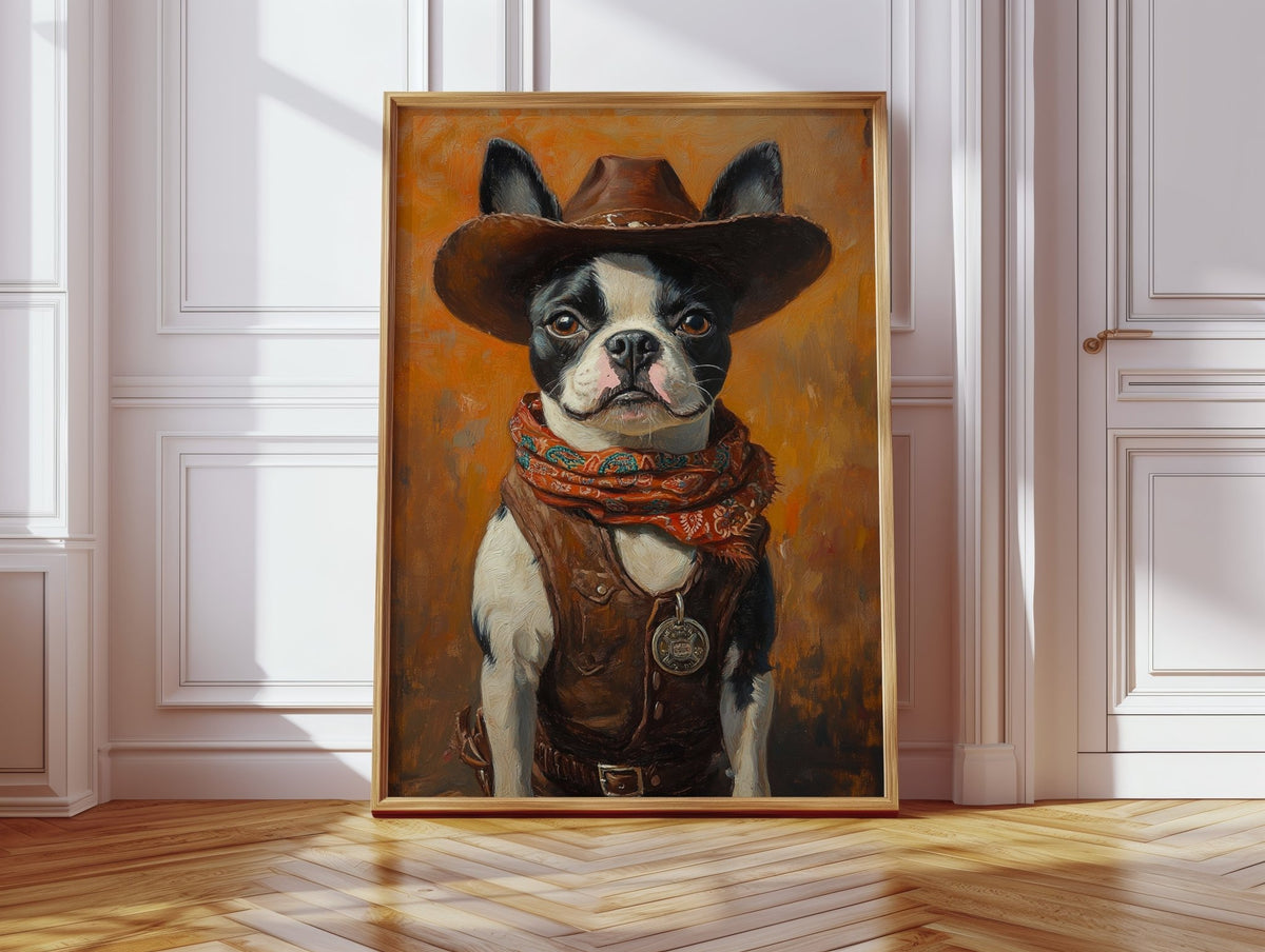 Boston Terrier Cowboy Deputy - Quarter Circle AK Boutique