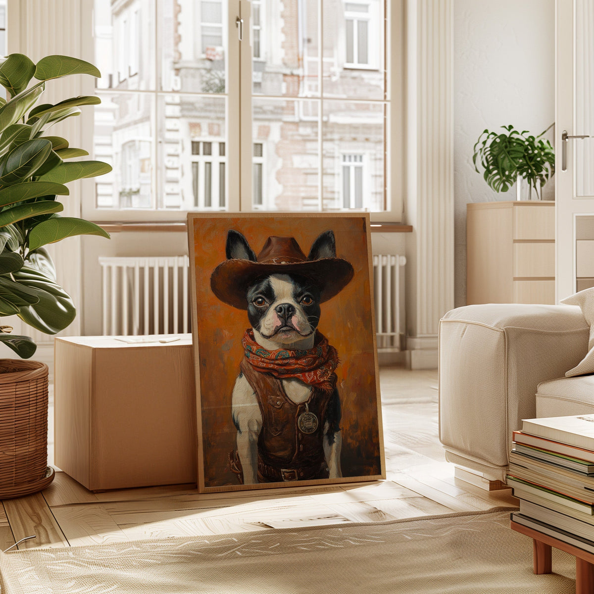 Boston Terrier Cowboy Deputy - Quarter Circle AK Boutique