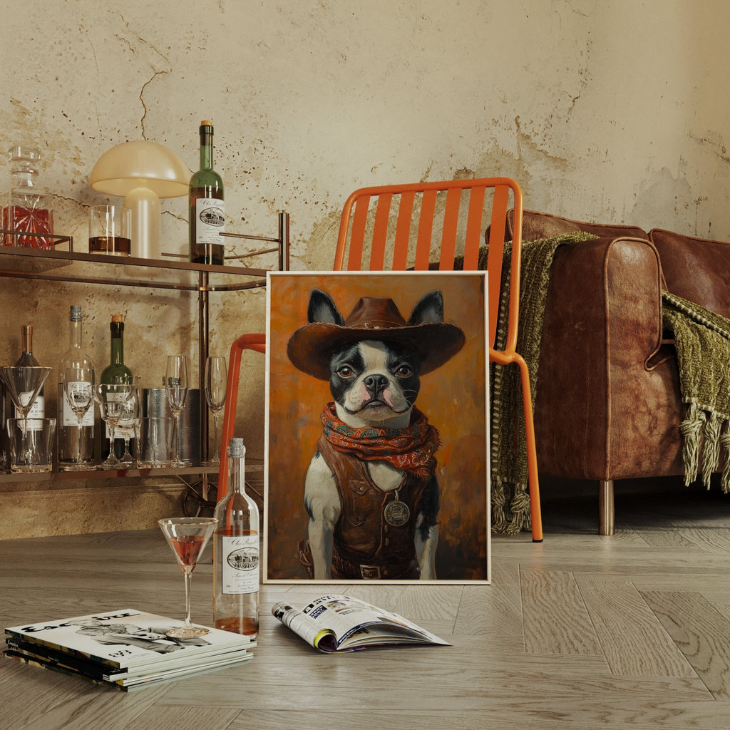 Boston Terrier Cowboy Deputy - Quarter Circle AK Boutique
