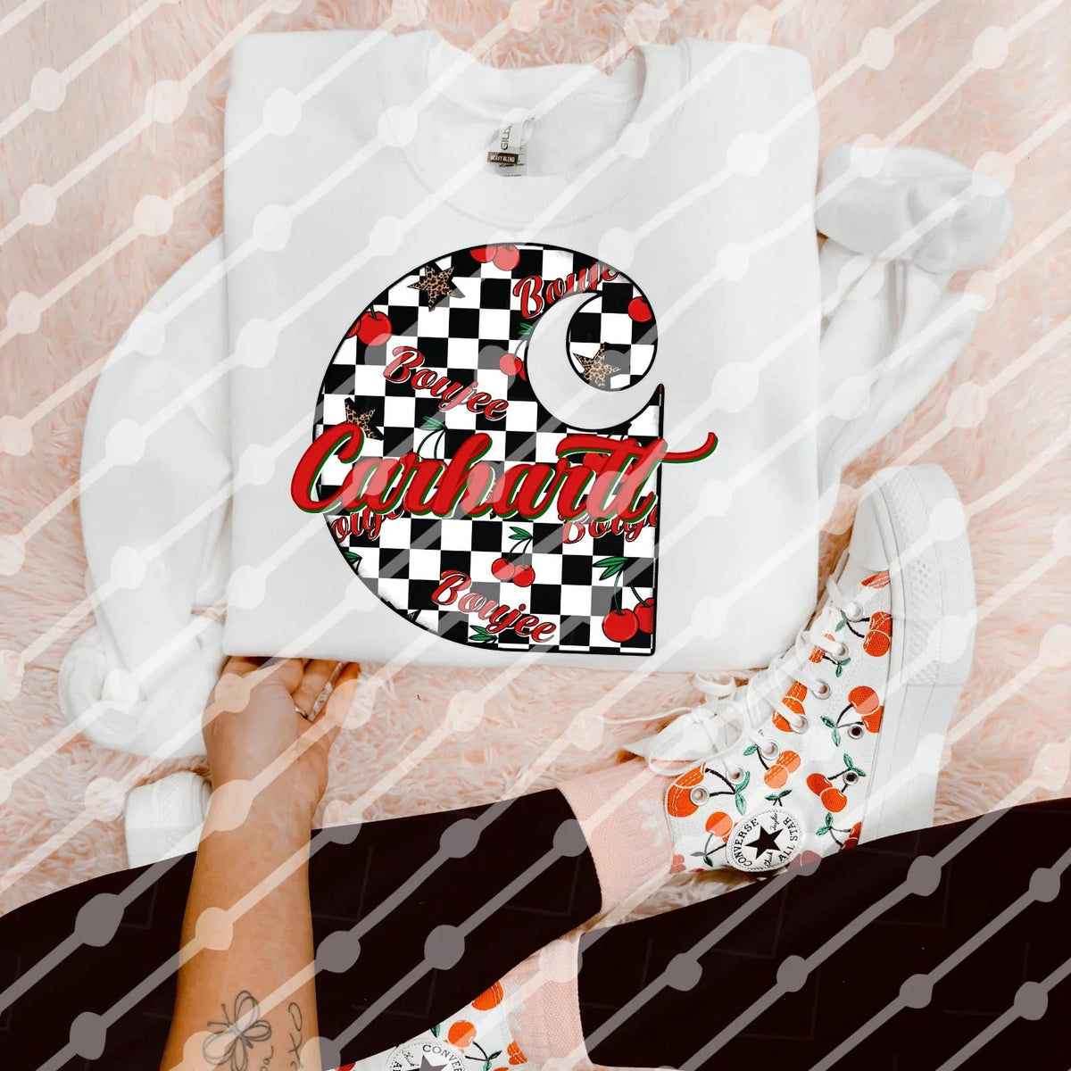 Boujee cherry ch tee or sweatshirt - Quarter Circle AK Boutique
