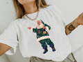 Boujee Santa with champagne tee or sweatshirt - Quarter Circle AK Boutique
