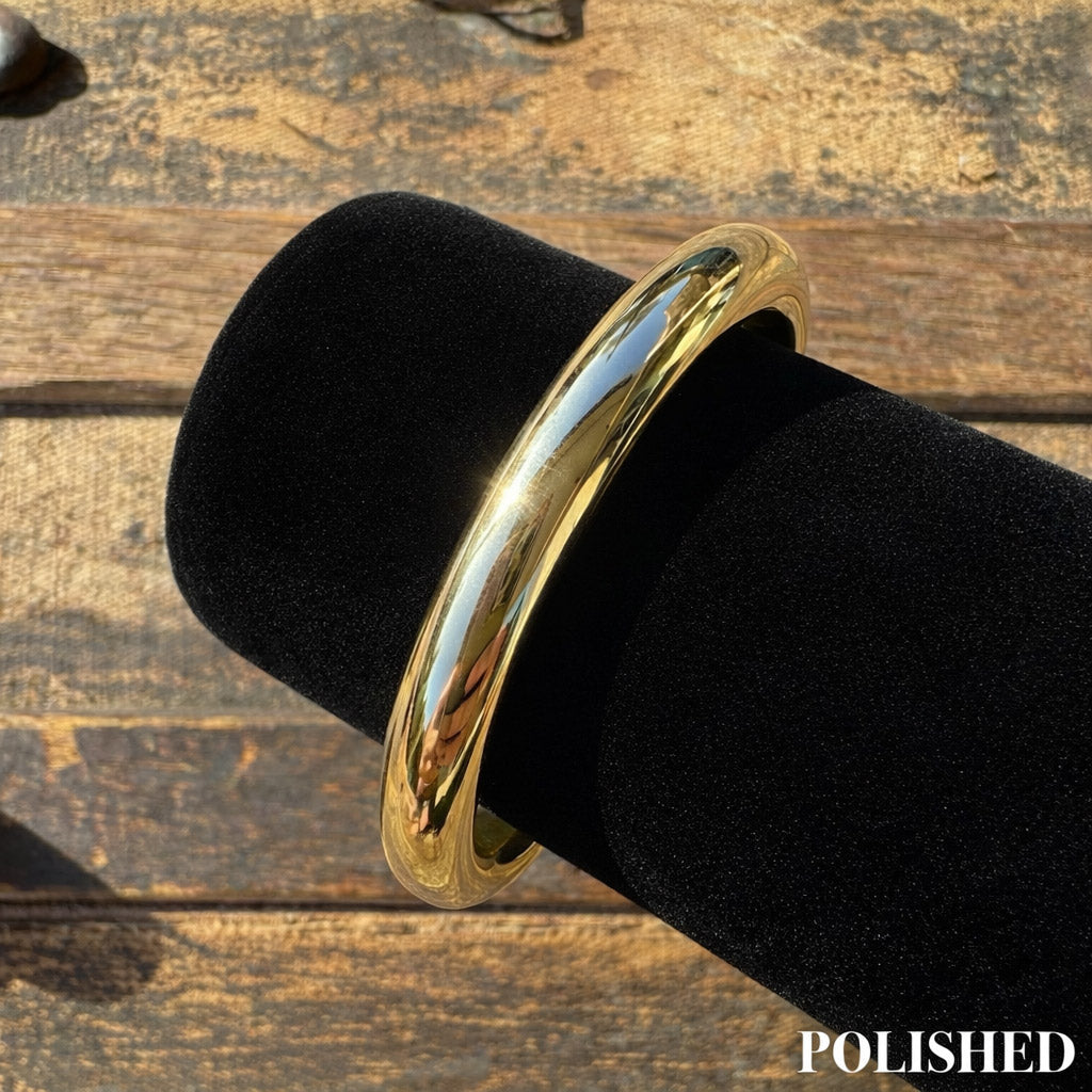 Polished Style - Gold Cowboy Bull Ring Bangle Bracelet