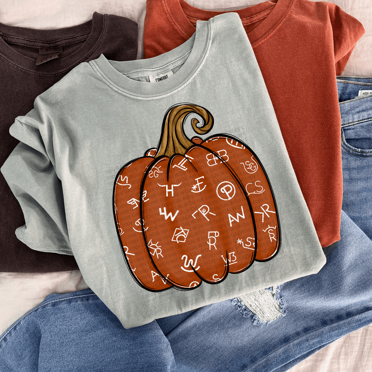 Branded pumpkin tee or sweatshirt - Quarter Circle AK Boutique