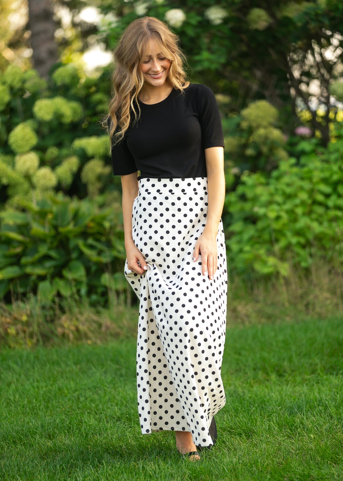 Braylyn Polka Dot Maxi Skirt - Quarter Circle AK Boutique