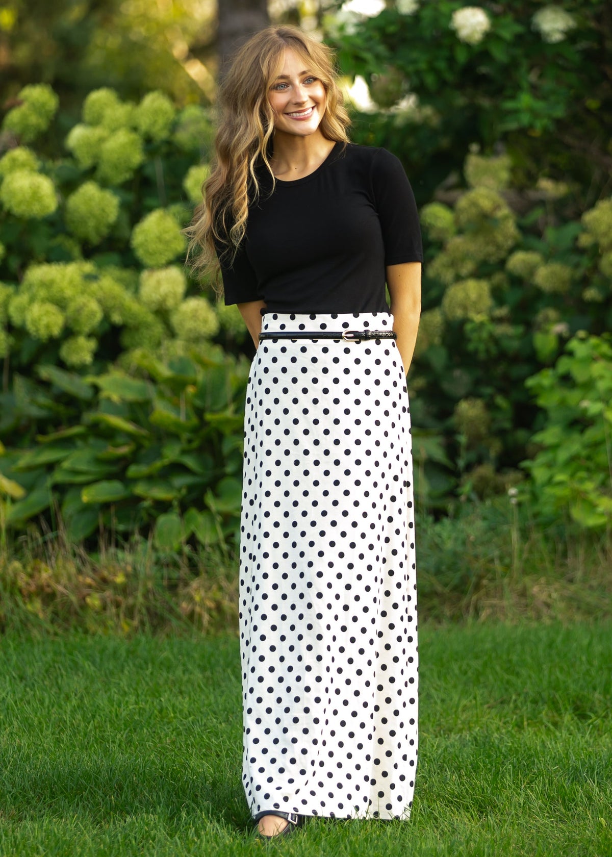 Braylyn Polka Dot Maxi Skirt - Quarter Circle AK Boutique