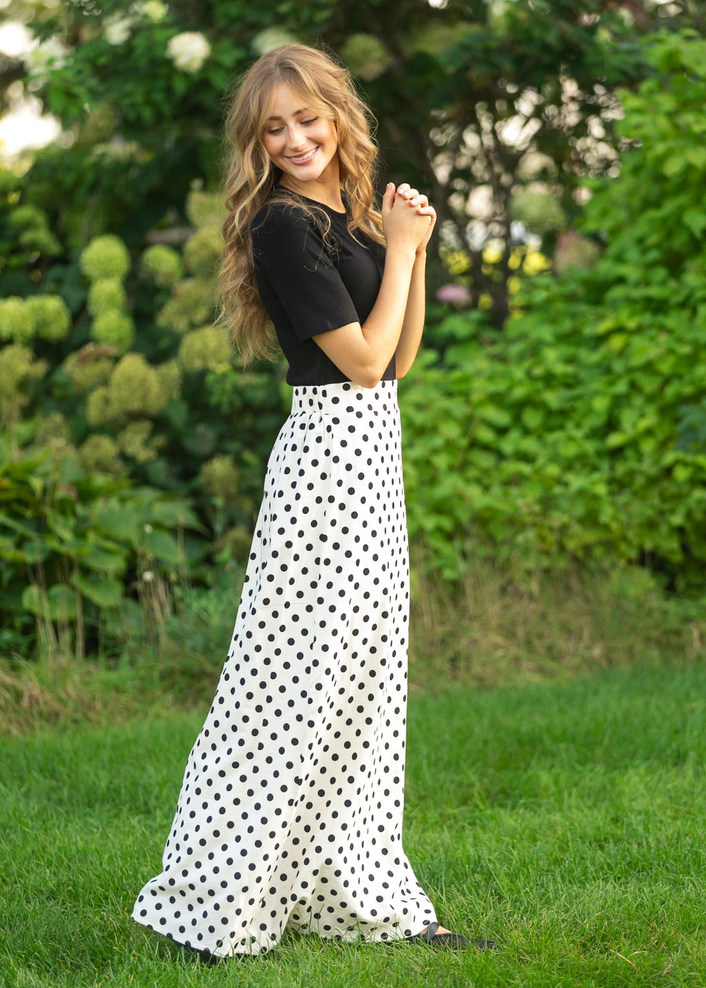 Braylyn Polka Dot Maxi Skirt - Quarter Circle AK Boutique