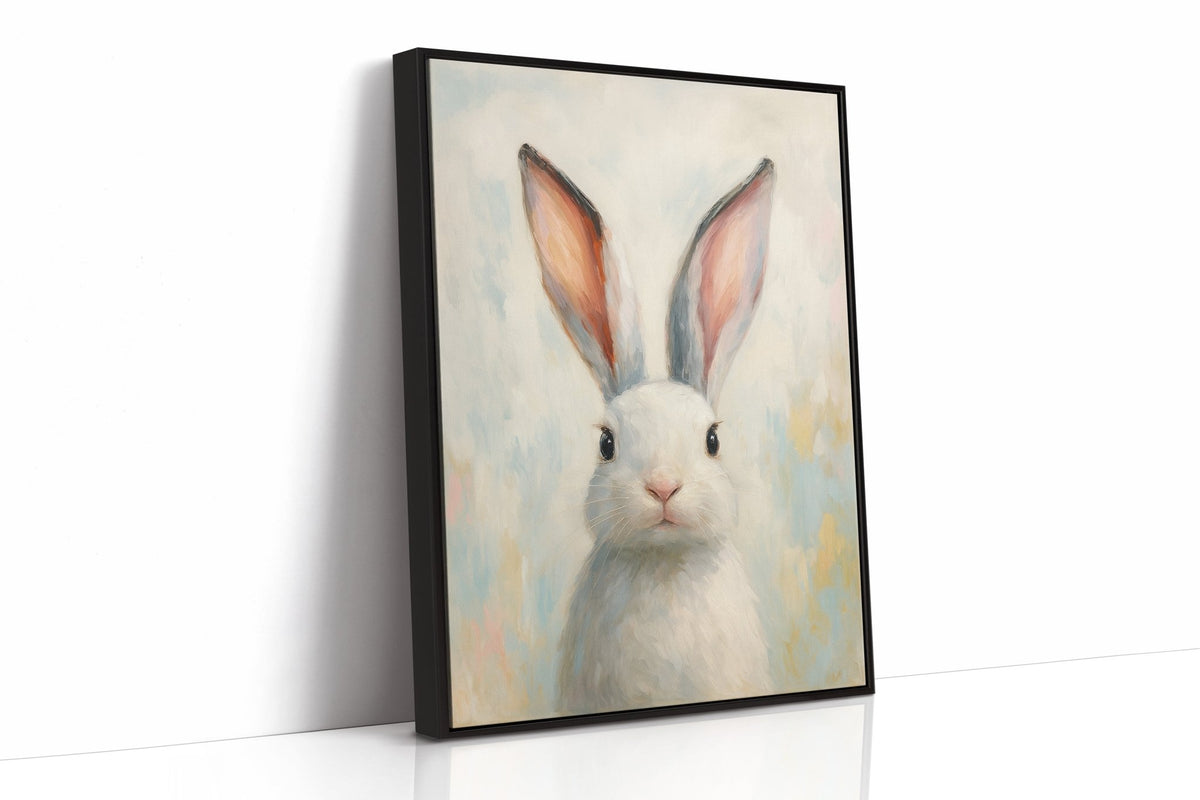 Bright Eyed Bunny in Soft Pastels - Quarter Circle AK Boutique
