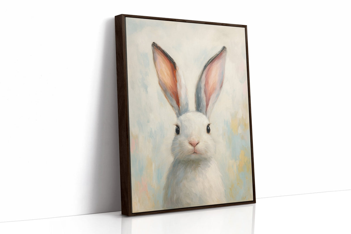Bright Eyed Bunny in Soft Pastels - Quarter Circle AK Boutique