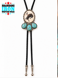 Bronc Rider Bolo Tie | Turquoise Western Bolo