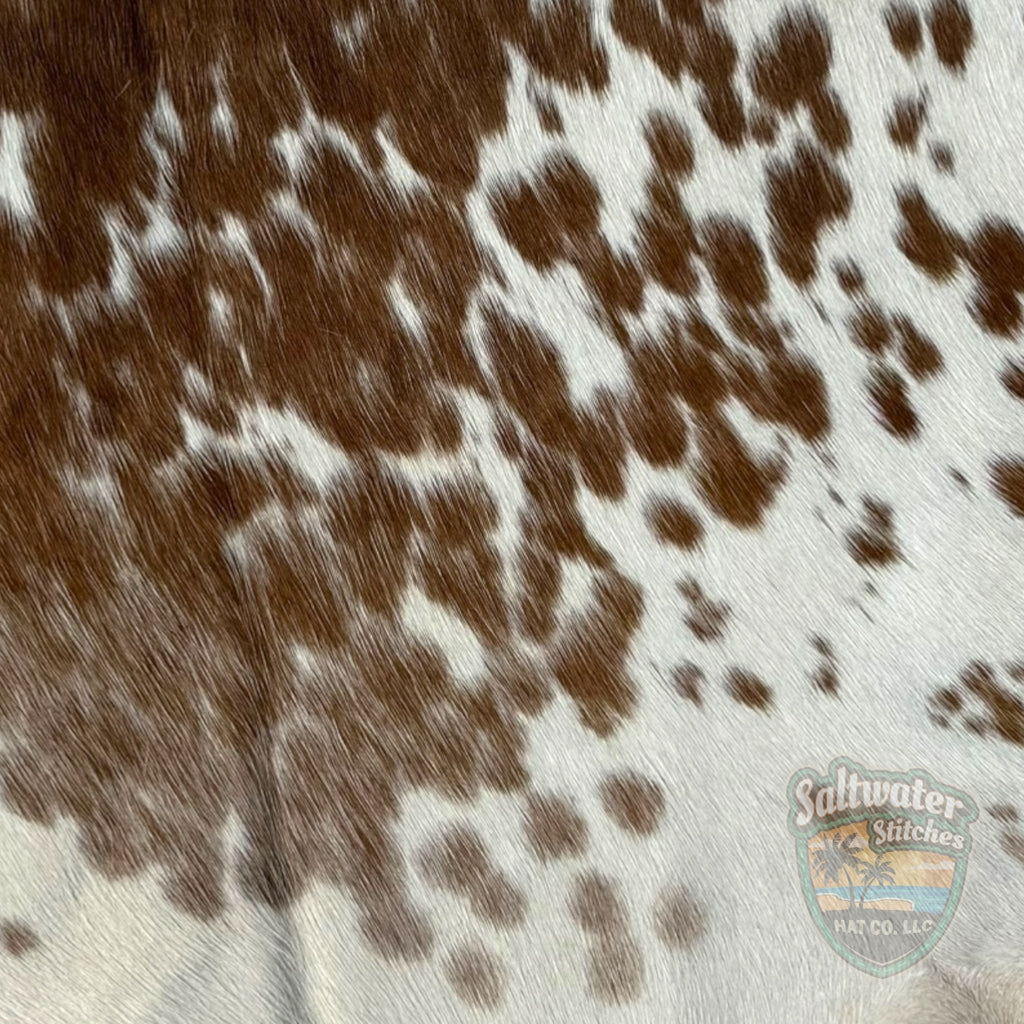 Brown & White Cowhide Panel - Quarter Circle AK Boutique