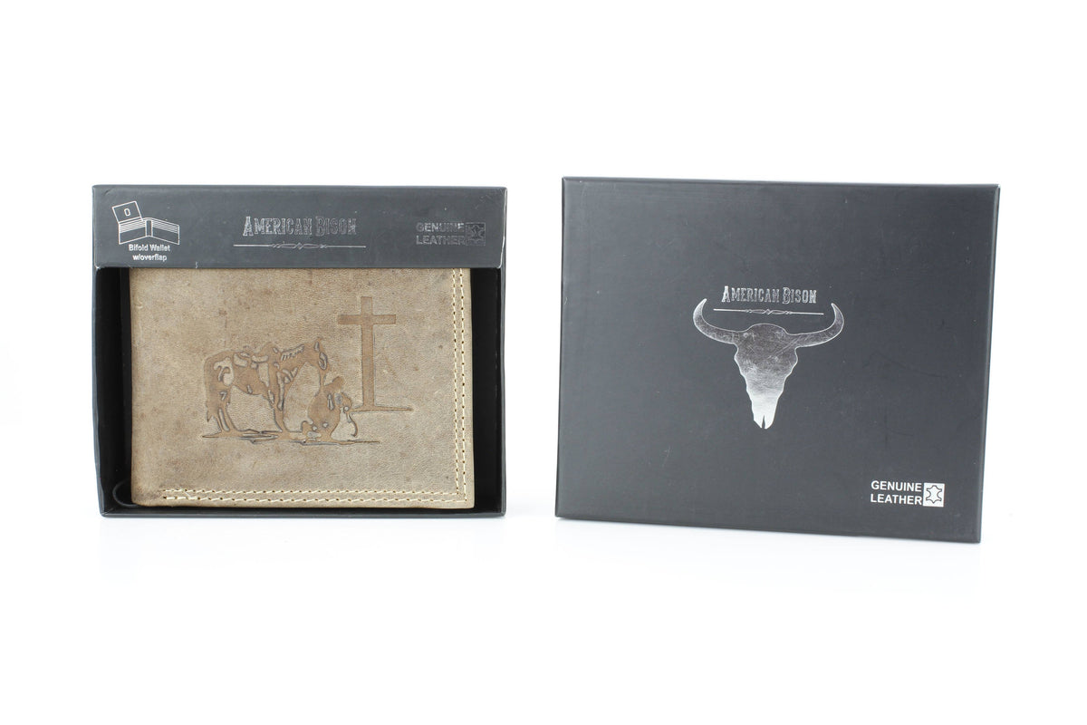 Praying Cowboy Leather Wallet | Branding Iron Western Wear