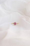 Calliope Ring in Pink Sapphire - Quarter Circle AK Boutique