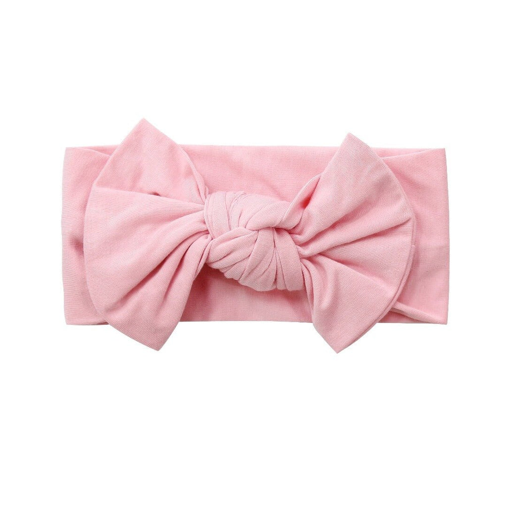 Candy Pink Knotted Bow - Quarter Circle AK Boutique