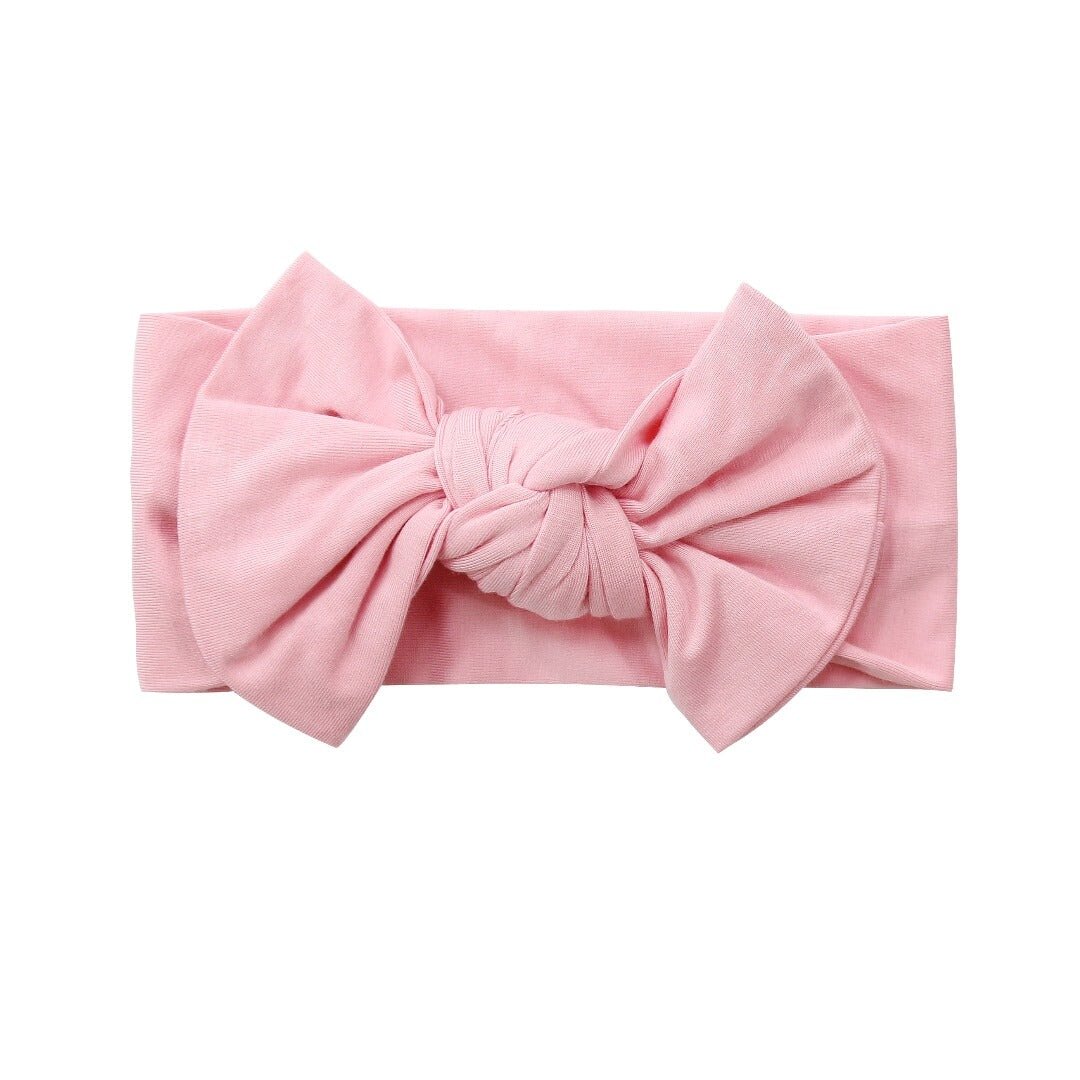 Candy Pink Knotted Bow - Quarter Circle AK Boutique