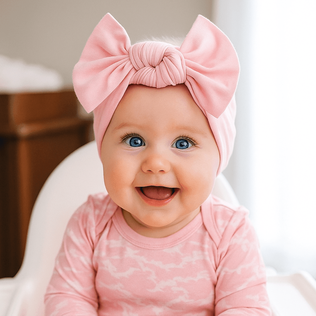 Candy Pink Knotted Bow - Quarter Circle AK Boutique
