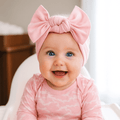 Candy Pink Knotted Bow - Quarter Circle AK Boutique
