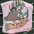 checker shoe & skull tee or sweatshirt - Quarter Circle AK Boutique