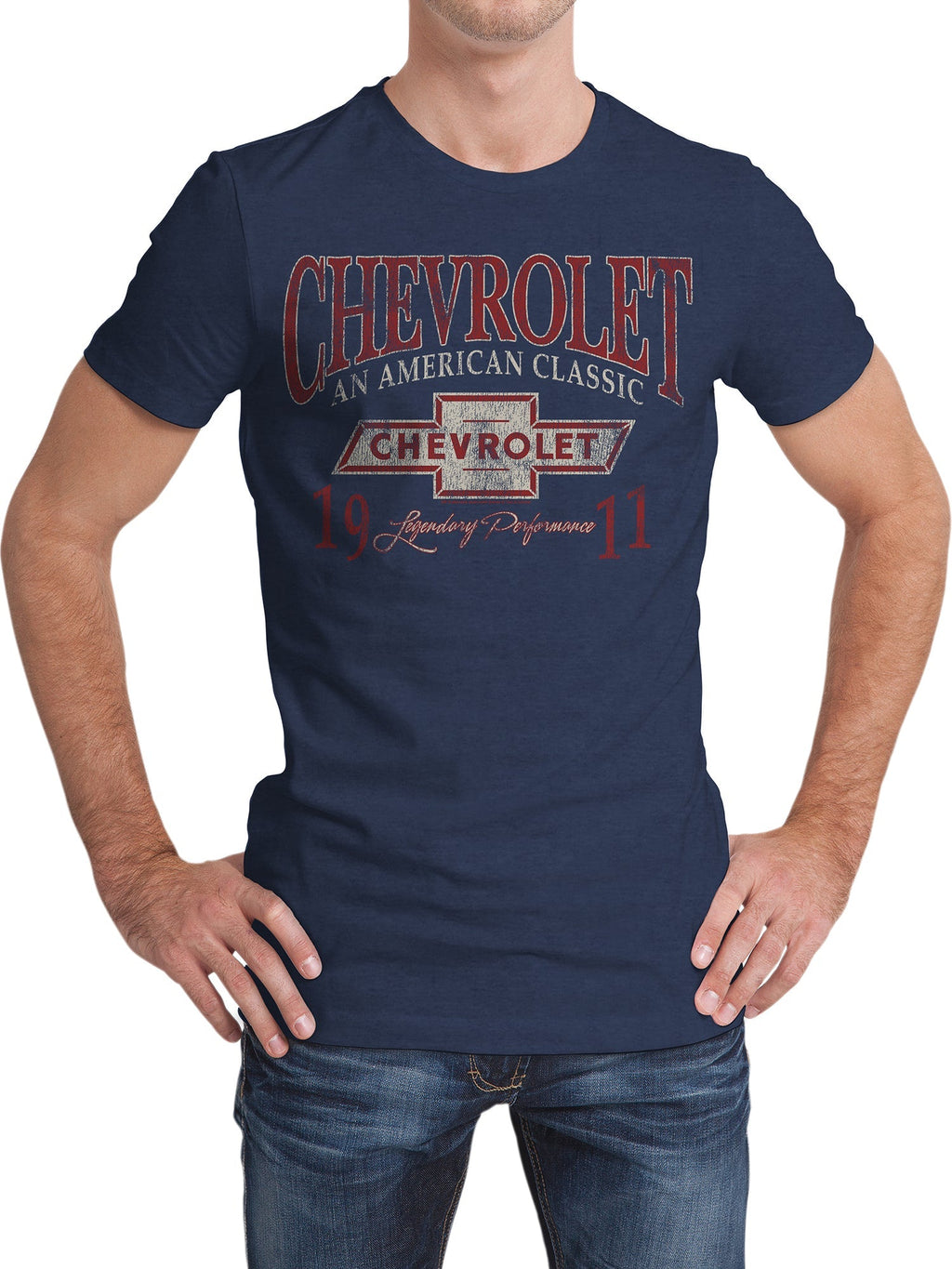 Chevrolet: An American Classic T-Shirt - Indigo Black Heather - Quarter Circle AK Boutique