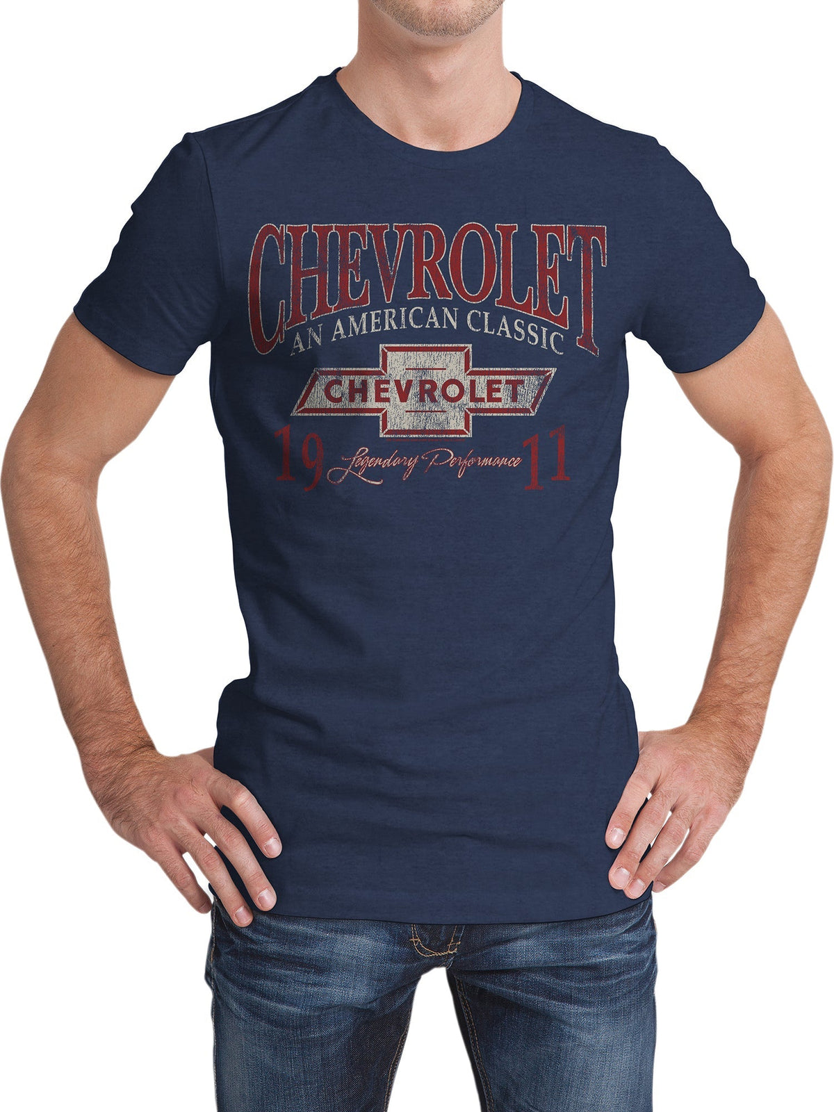 Chevrolet: An American Classic T-Shirt - Indigo Black Heather - Quarter Circle AK Boutique