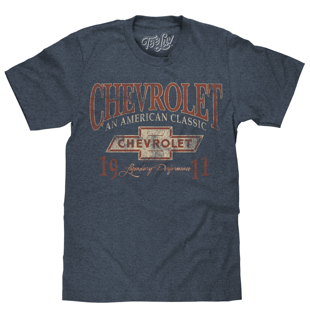 Chevrolet: An American Classic T-Shirt - Indigo Black Heather - Quarter Circle AK Boutique