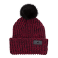 Child Acrylic Ribbed Cuff with Pom Hat - Quarter Circle AK Boutique