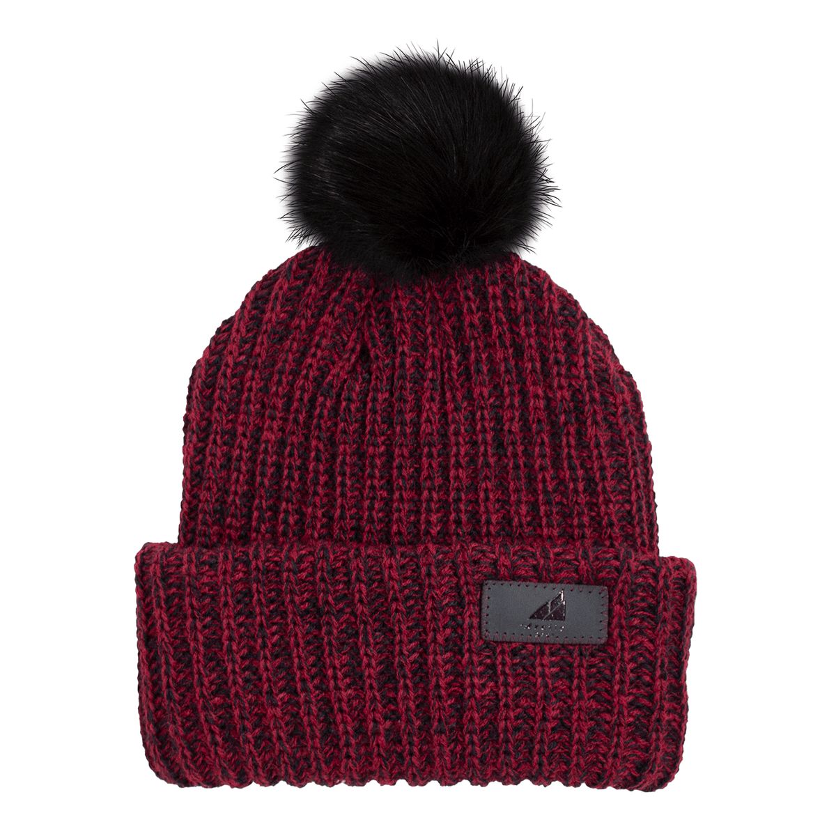 Child Acrylic Ribbed Cuff with Pom Hat - Quarter Circle AK Boutique