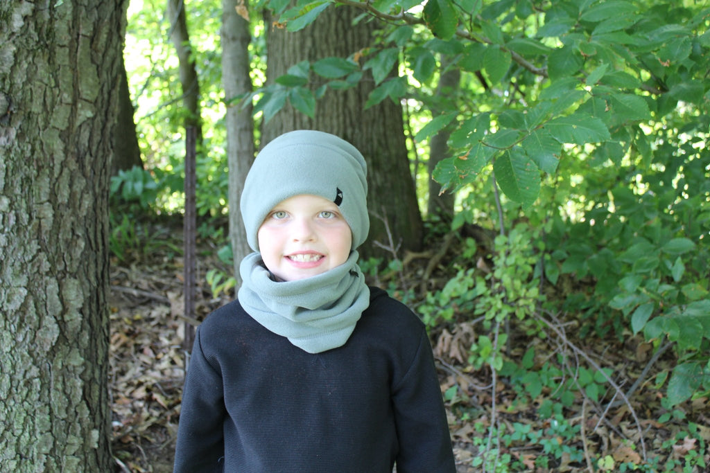 Child Fleece Cap and Neck Gaiter - Quarter Circle AK Boutique