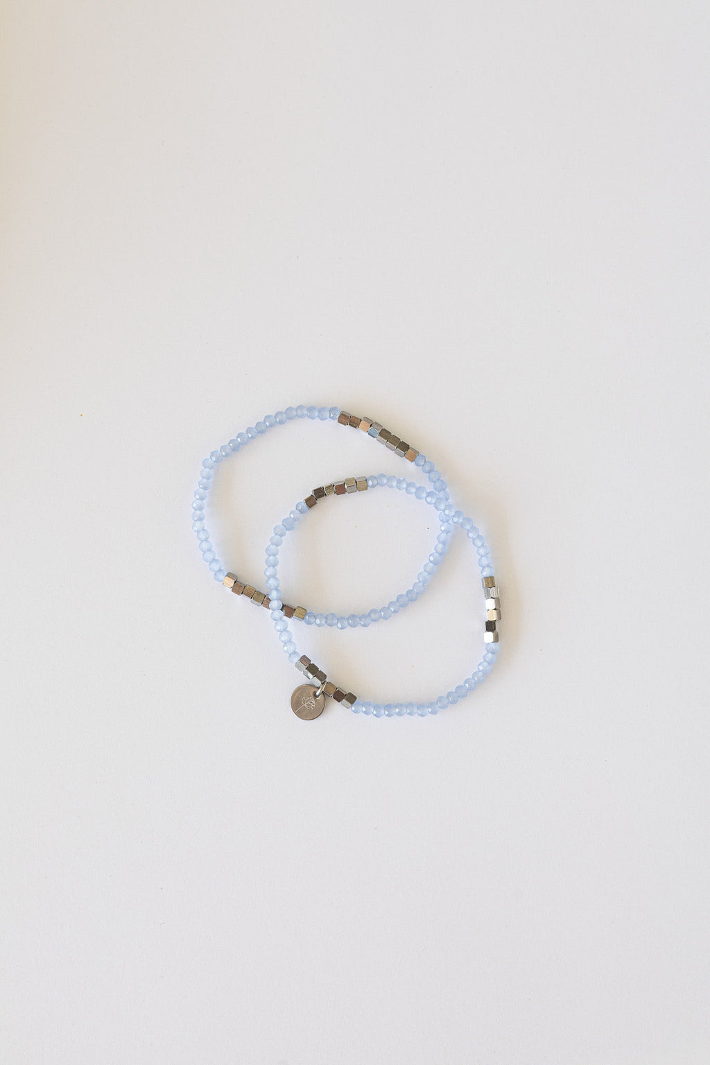 Clara Stretch Bracelet Set in Blue - Quarter Circle AK Boutique