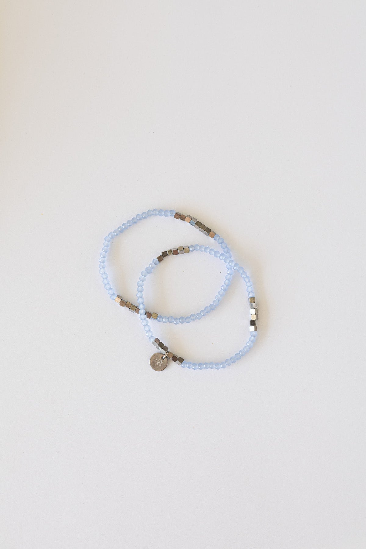 Clara Stretch Bracelet Set in Blue - Quarter Circle AK Boutique