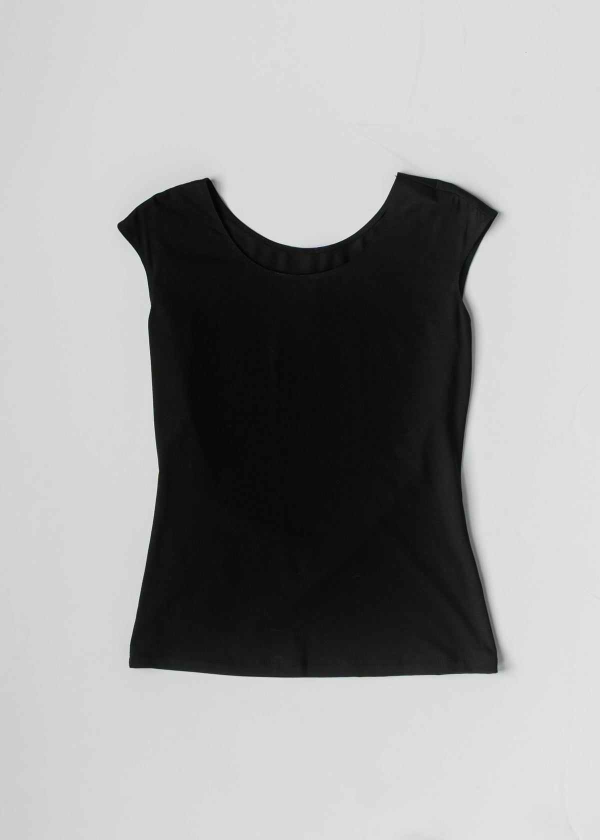 Classic Black Cap Sleeve Tank - Quarter Circle AK Boutique