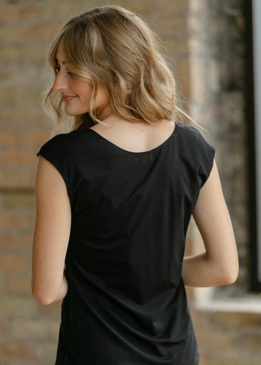 Classic Black Cap Sleeve Tank - Quarter Circle AK Boutique