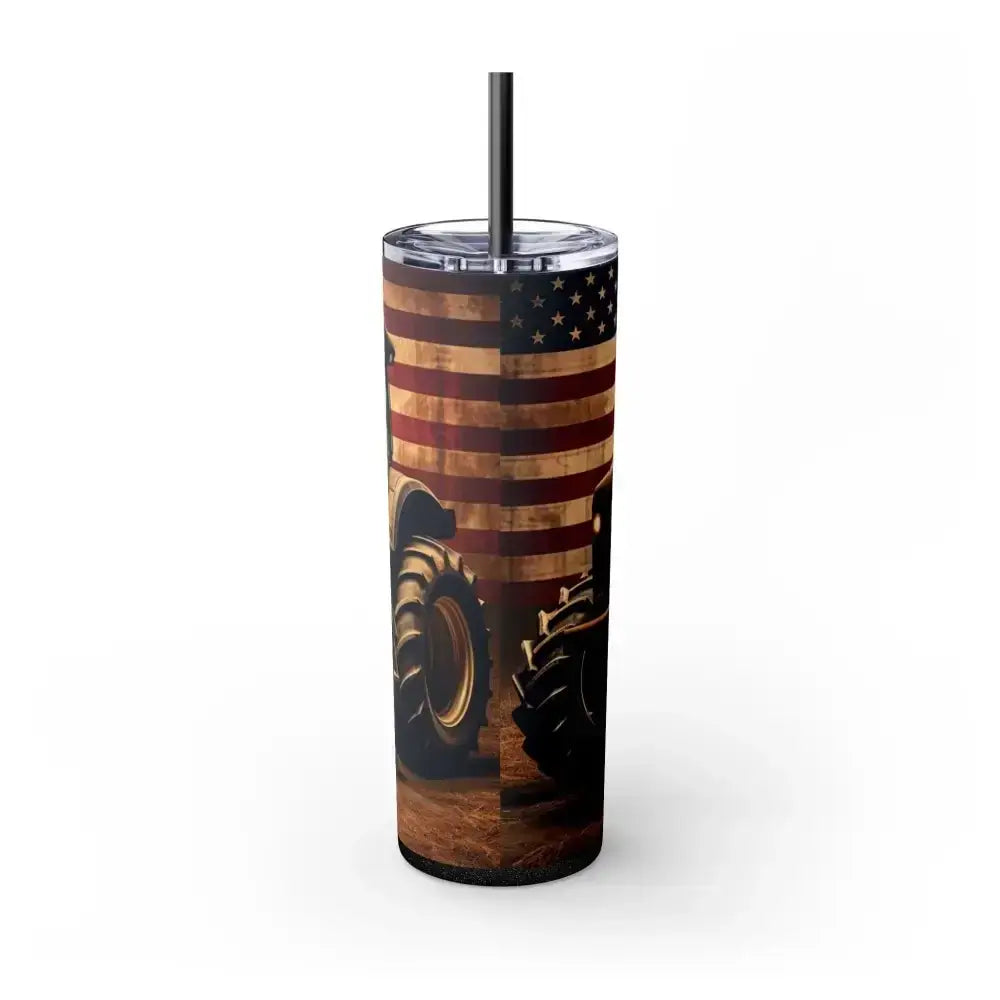 Classic Tractor Skinny Tumbler, Patriotic Gifts, Gifts for Farmers